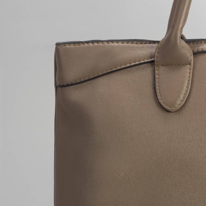 Сумка женская, отдел с перегородкой на молнии, наружный карман, цвет хаки