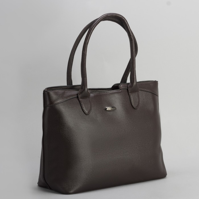 Сумка женская, отдел с перегородкой на молнии, наружный карман, цвет кофе