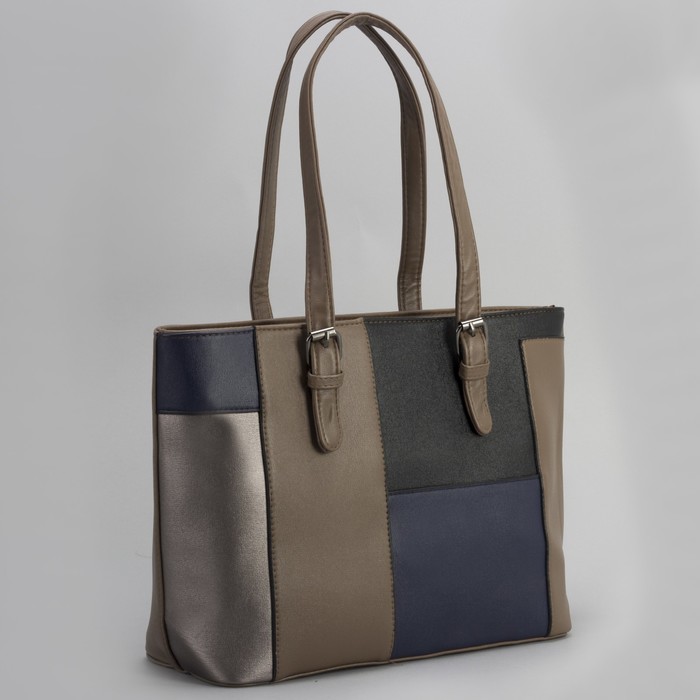 Сумка женская, отдел с перегородкой на молнии, наружный карман, цвет хаки