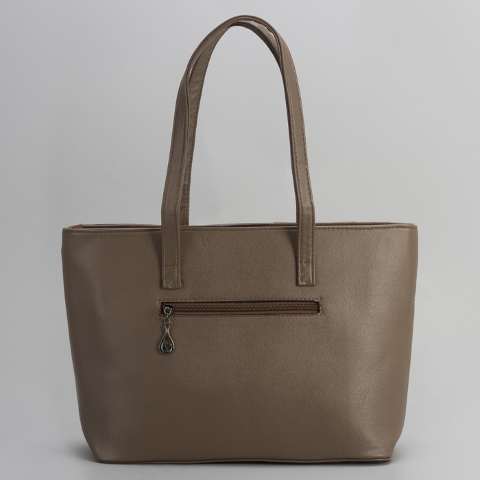 Сумка женская, отдел с перегородкой на молнии, наружный карман, цвет хаки