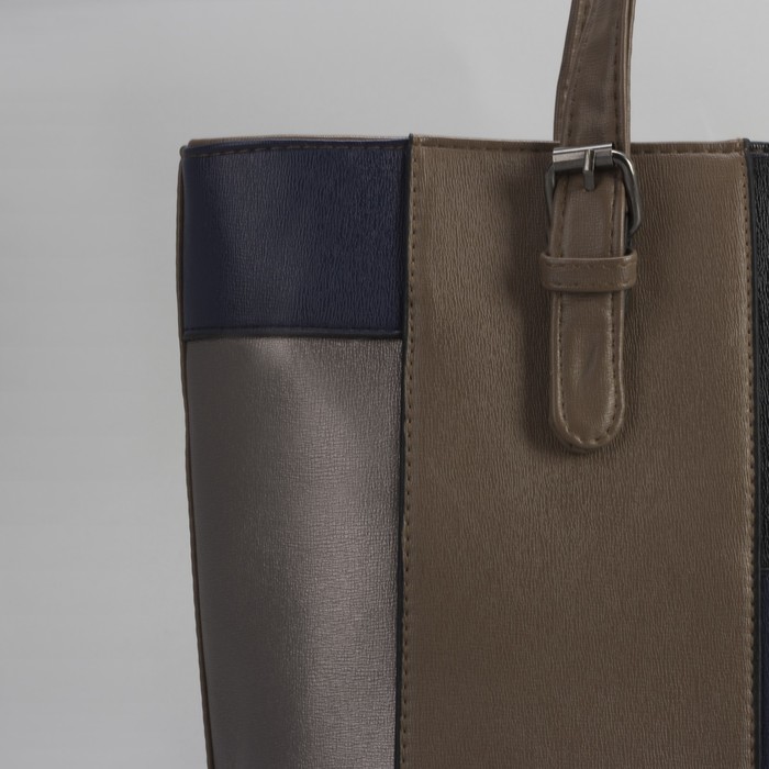 Сумка женская, отдел с перегородкой на молнии, наружный карман, цвет хаки