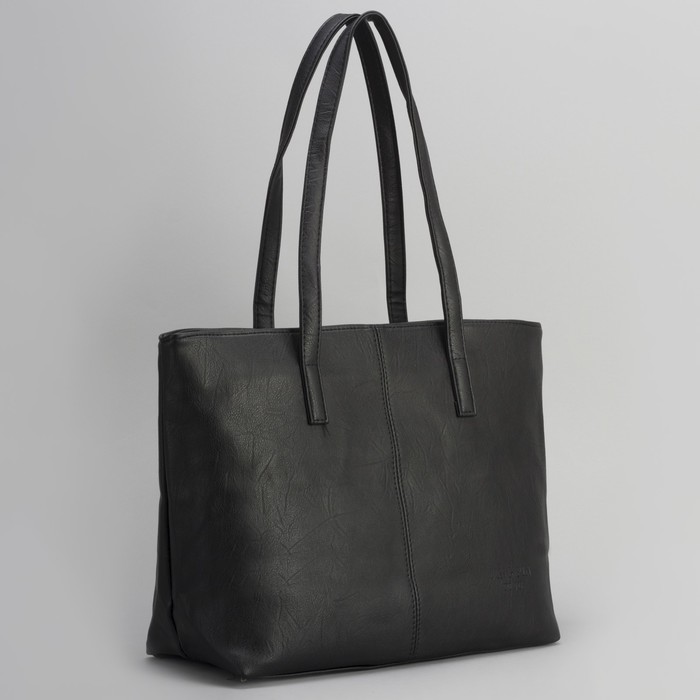 Сумка женская, отдел с перегородкой на молнии, наружный карман, цвет чёрный