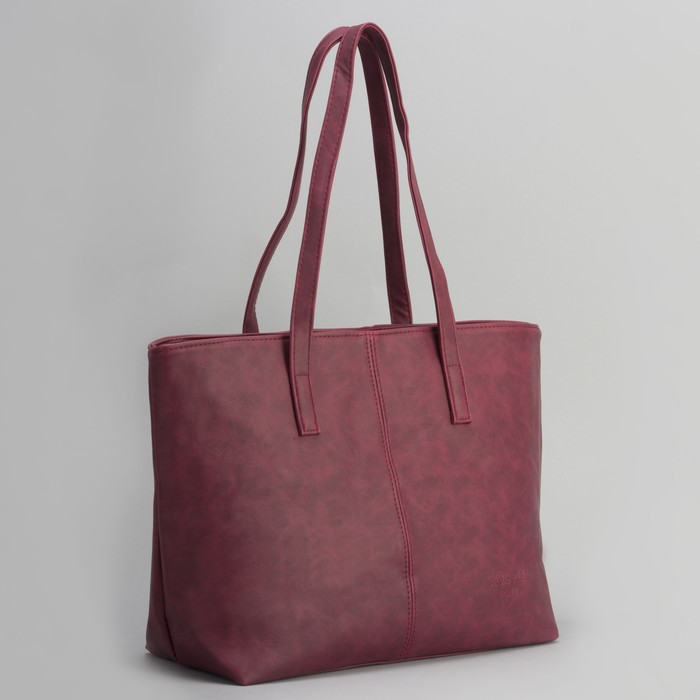 Сумка женская, отдел с перегородкой на молнии, наружный карман, цвет бордовый