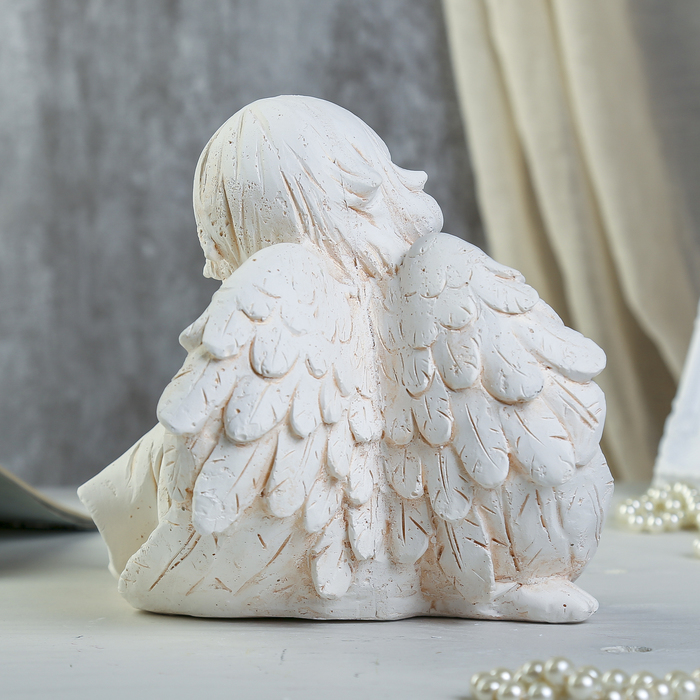 Сувенир гипс "Ангел задумчивый" затертый