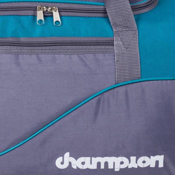 Сумка спортивная, 1 отдел, 3 наружных кармана, ремень, цвет серый/морской