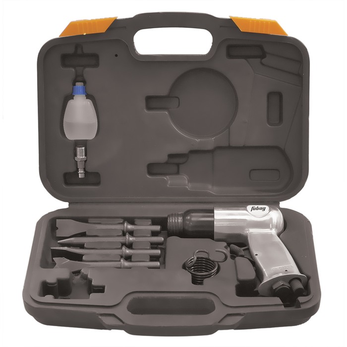 Пневмодолото FUBAG HRS4500, 481 л/мин, 6.3 бар, 4500 уд/мин, 1/4", 5 насадок, кейс