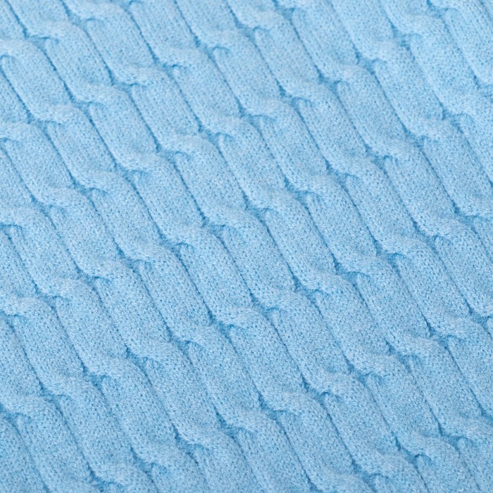 Платье вязаное коса, р.42, цв. голубой,