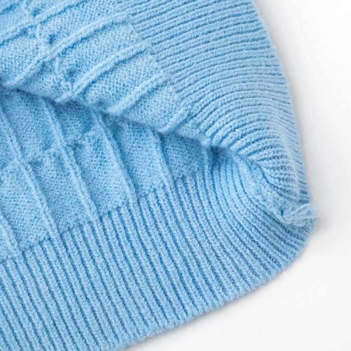 Платье вязаное коса, р.42, цв. голубой,