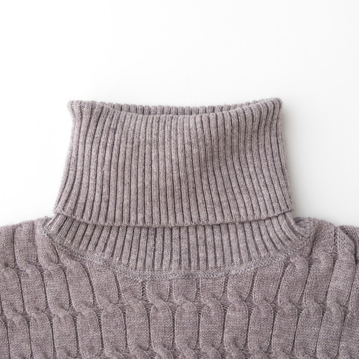 Платье вязаное коса, р.42, цв. серый,