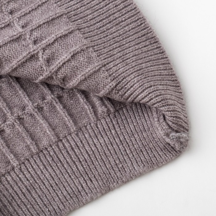 Платье вязаное коса, р.42, цв. серый,