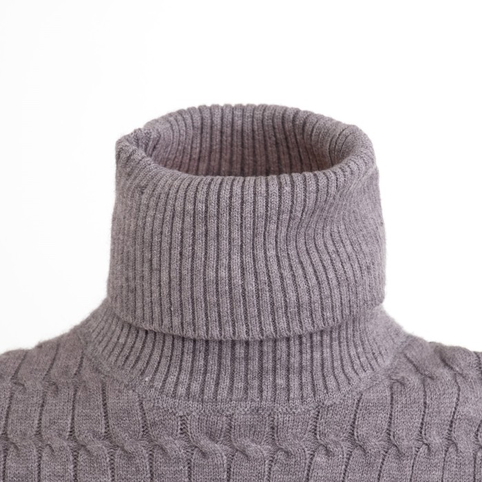 Платье вязаное коса, р.42, цв. серый,