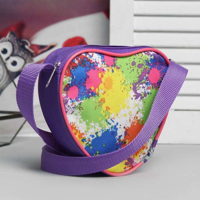 Сумка детская «Акварель», отдел на молнии, длинный ремень