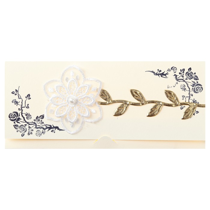 Конверт для денег "Универсальный" ручная работа, белый цветок, МИКС