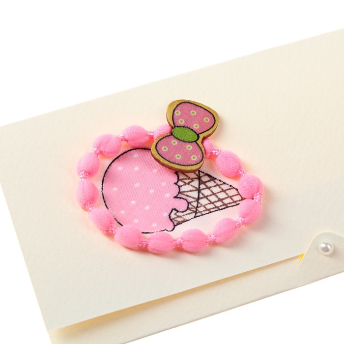 Конверт для денег "Имениннице" ручная работа, мороженка, МИКС