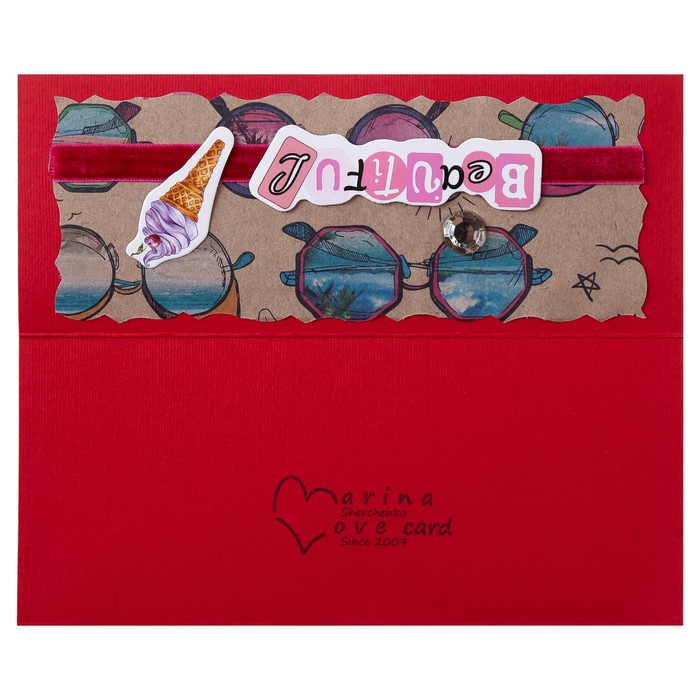 Конверт для денег "Пожелания" ручная работа, МИКС