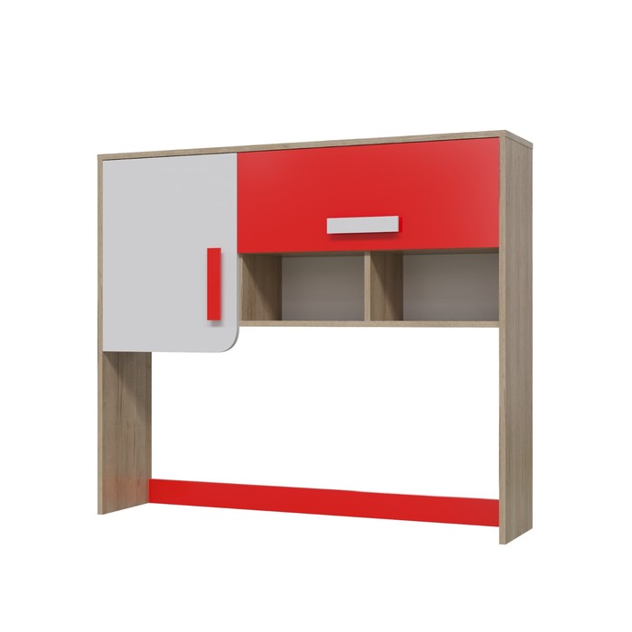 Надстройка для стола Фантазия, 1200х280х1030, Дуб ривьера/Бело-Красный
