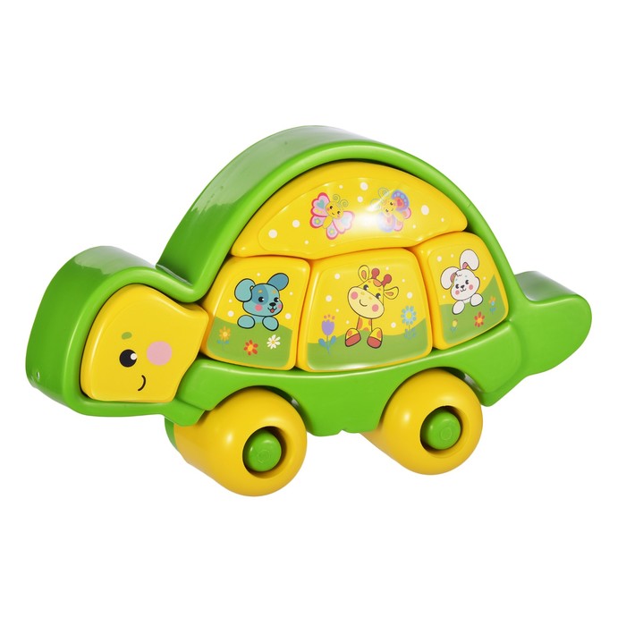 Каталка-пазл «Мудрая черепашка», 5 деталей