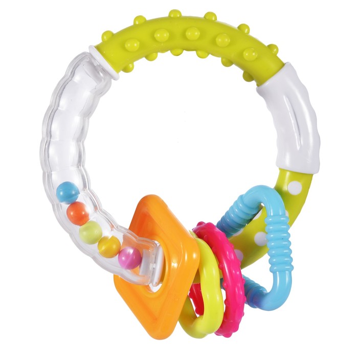 Погремушка-прорезыватель «Звонкое колечко», зеленое