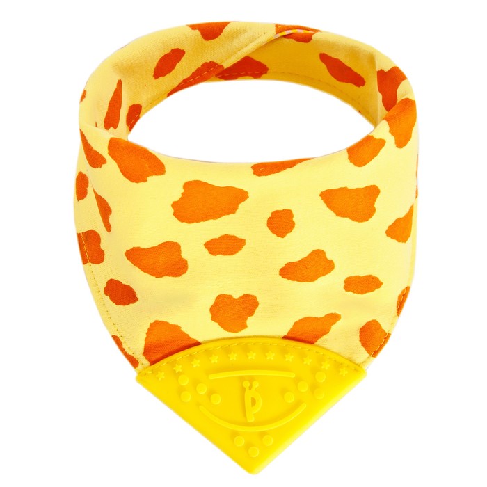 Нагрудник с прорезывателем «Жирафики»