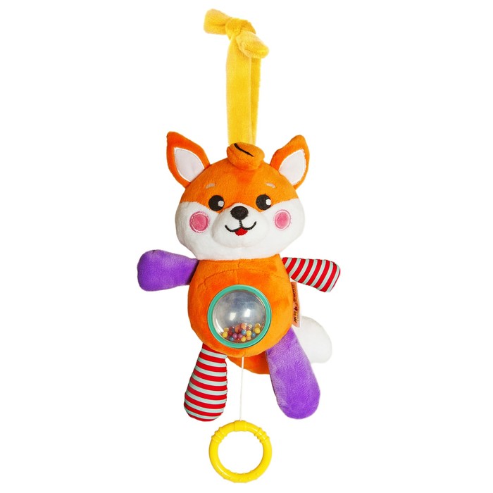 Музыкальная подвеска-погремушка с зеркальцем «Лисенок»