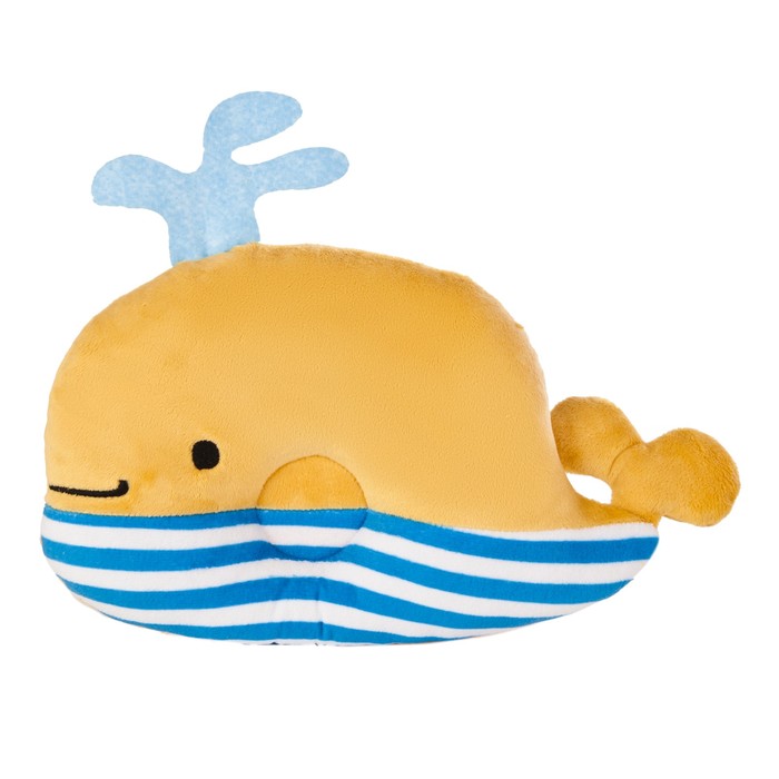 Подарочный набор «Веселый кит» полотенце, погремушка и подушка