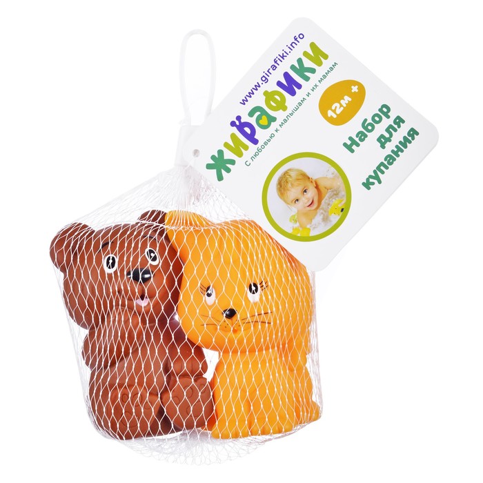 Набор для купания «Мишка и котёнок»