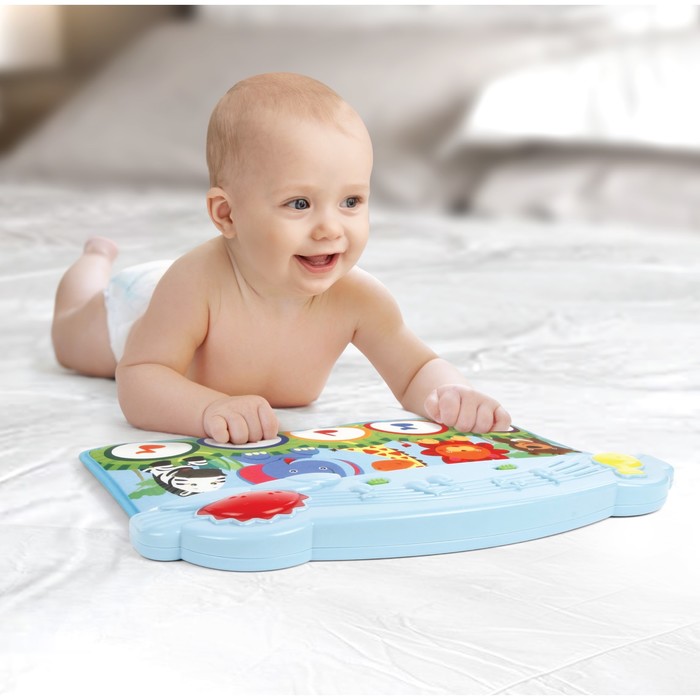 Коврик музыкальный «Весёлый зоопарк», 2 положения для игры, 10 мелодий