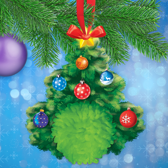 Набор для создания игрушки из помпона "Елка"