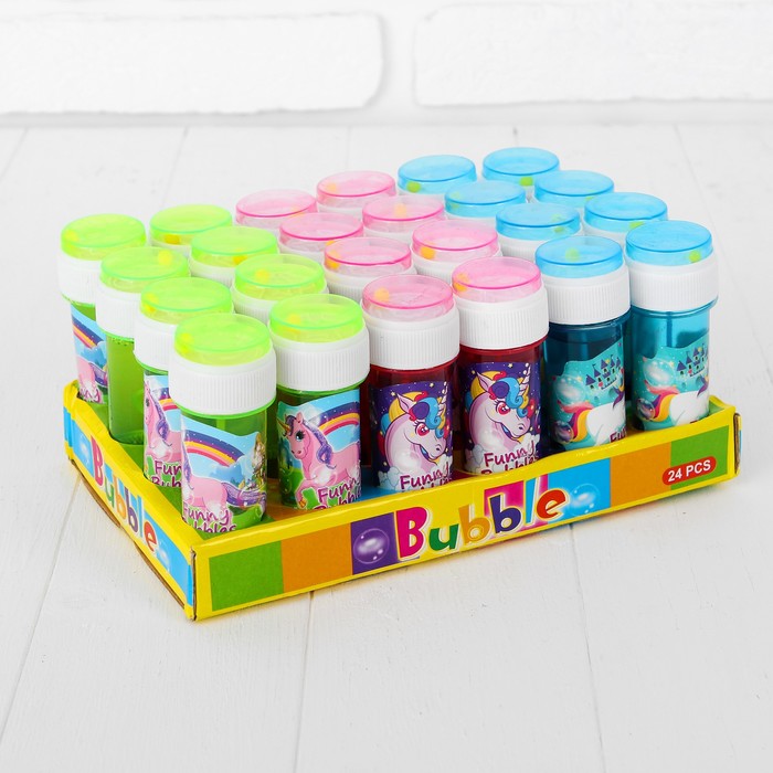 Мыльные пузыри в баночке  "Единорог", МИКС