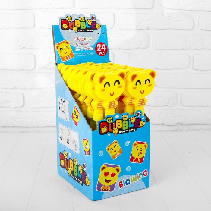 Мыльные пузыри - трещетка "Веселый медведь", МИКС