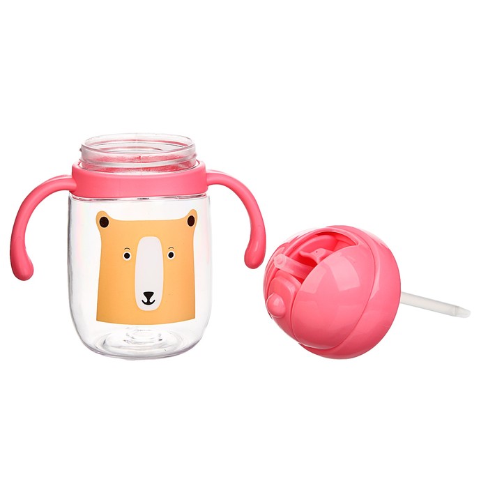 Поильник с трубочкой , 250 мл, Цвет МИКС