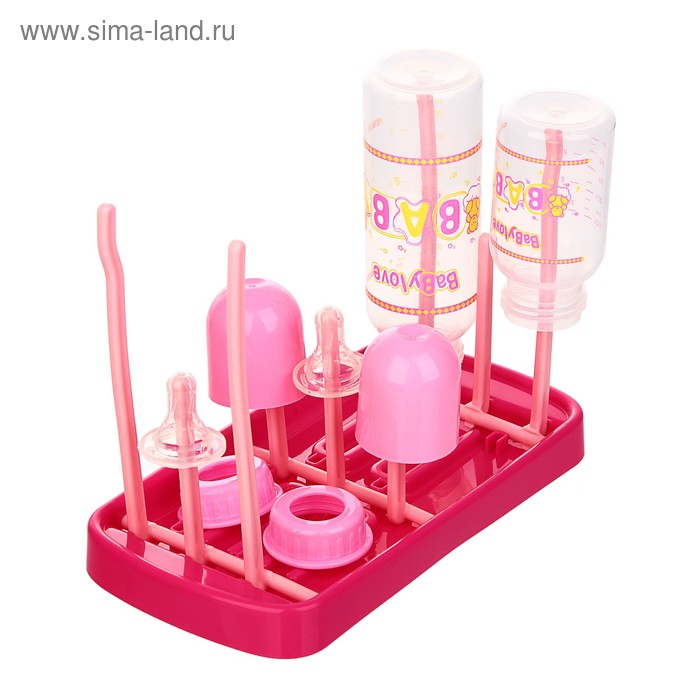 сушилка для детских бутылочек цвет розовый 3565211 Сушилка для детских бутылочек, цвет розовый