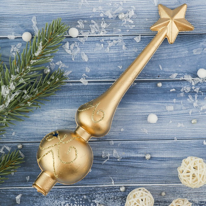 Наконечник "Золотые узоры со звёздочкой" 4,5*19 см