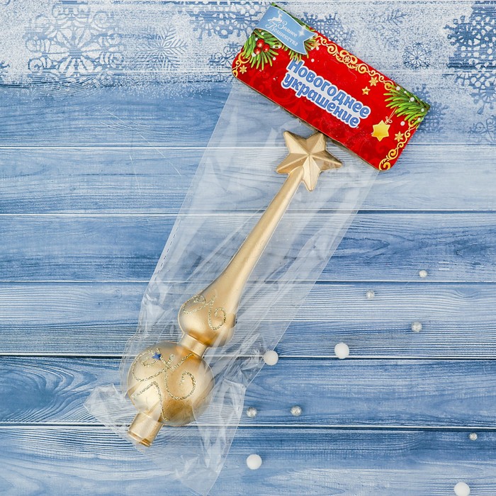 Наконечник "Золотые узоры со звёздочкой" 4,5*19 см