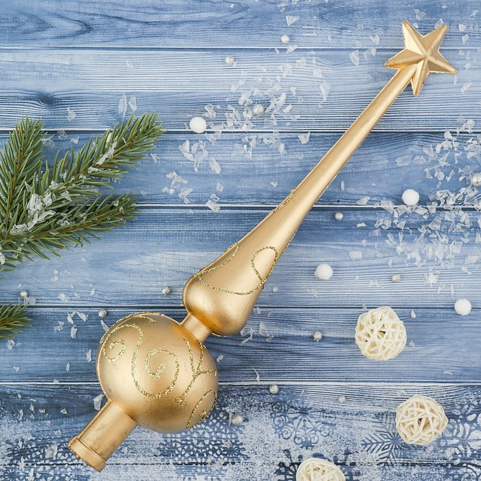 Наконечник "Оранжевые узоры со звёздочкой" 6*27,5 см