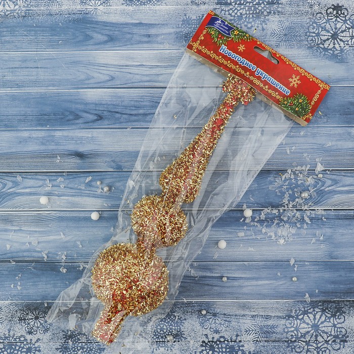 Наконечник "Золотой блеск на красном" 7*29 см