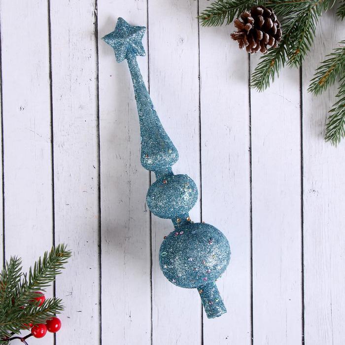 Наконечник "Капельки со звёздочкой" 6,5*28,5 см, синий