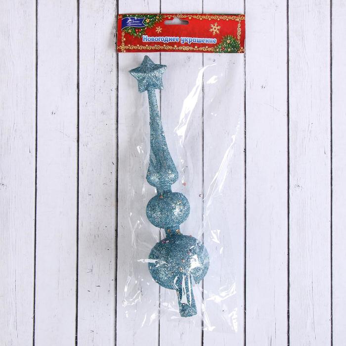 Наконечник "Капельки со звёздочкой" 6,5*28,5 см, синий