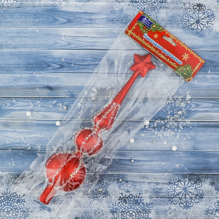 Наконечник "Полосы инея" 6,5*30 см, красный
