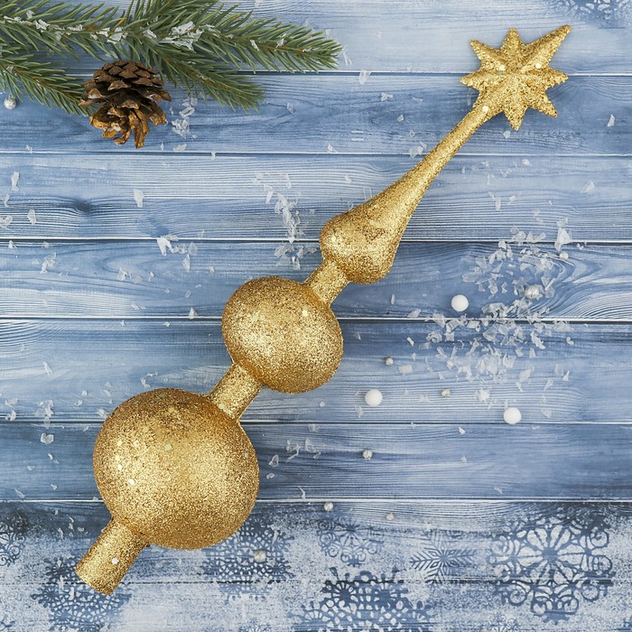 Наконечник "Золотой блеск со звёздочкой" 7,5*35 см