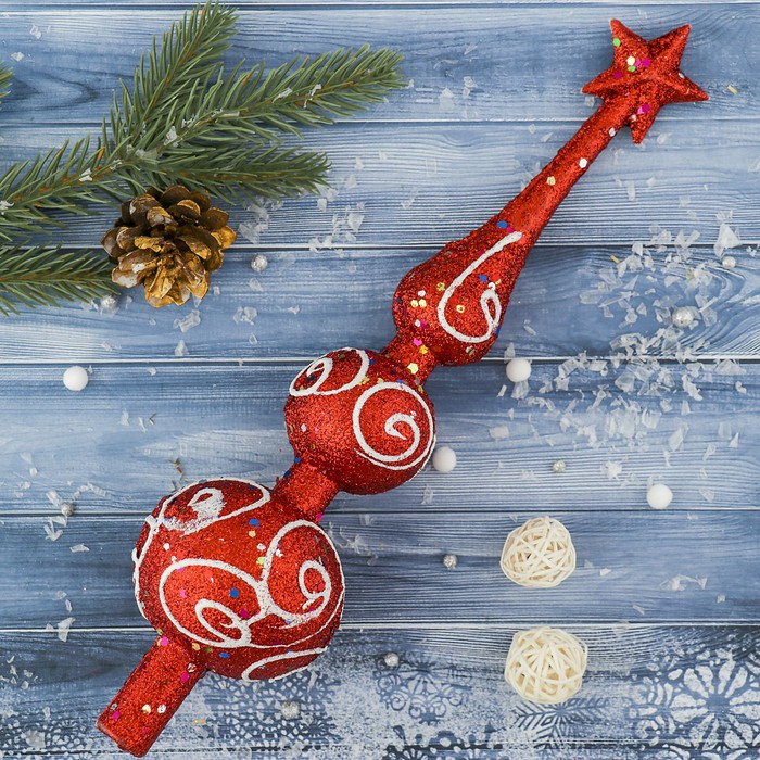 Наконечник "Белая роспись" 7,5*34 см МИКС