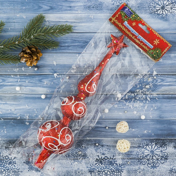 Наконечник "Белая роспись" 7,5*34 см МИКС