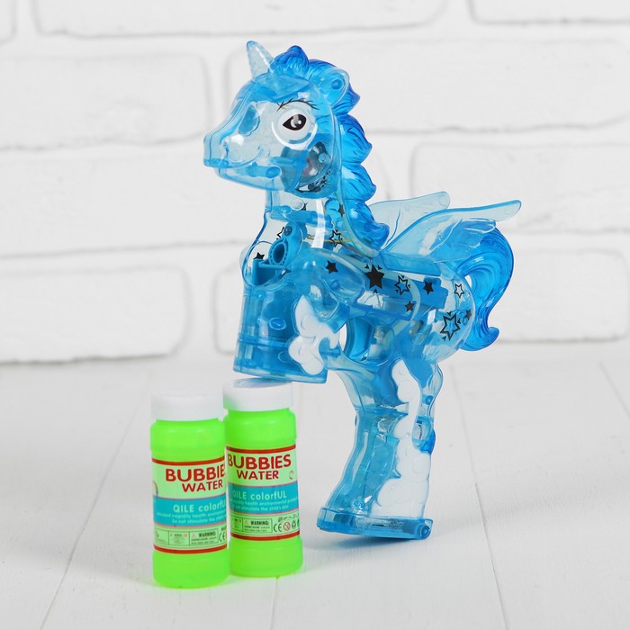 Генератор мыльных пузырей "Единорог", прозрачный, МИКС