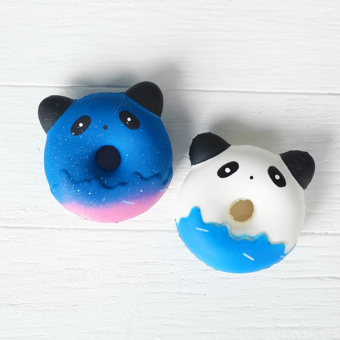 Мялка сквиши "Пончик" с ушками цвета МИКС