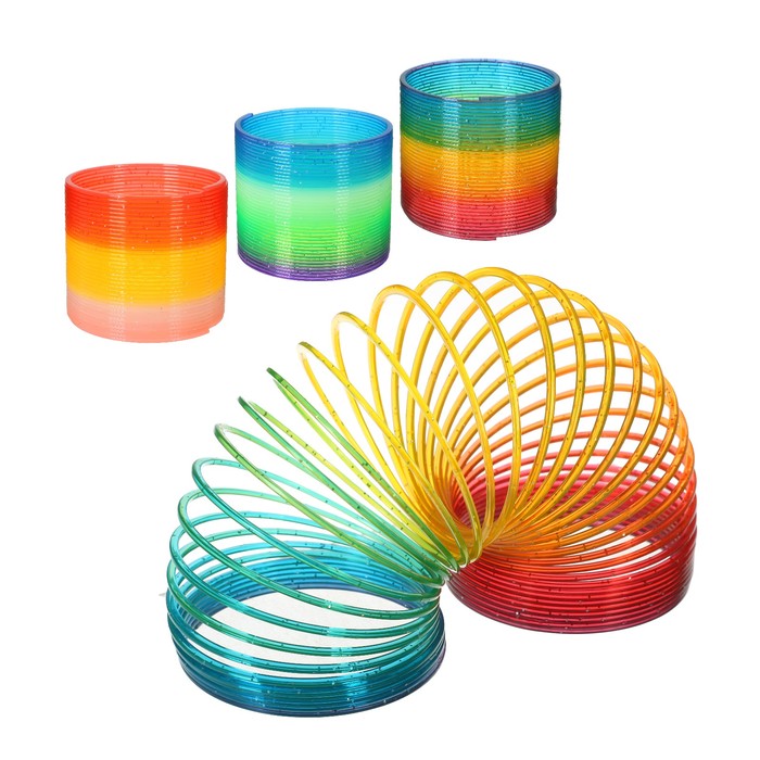 Пружинка-радуга "Радужная" 7*7*6,5 см, цвета МИКС