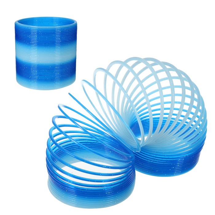 Пружинка-радуга 10*10*9 см, цвет синий