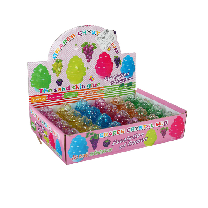 Лизун "Виноград" твёрдый, цвета МИКС