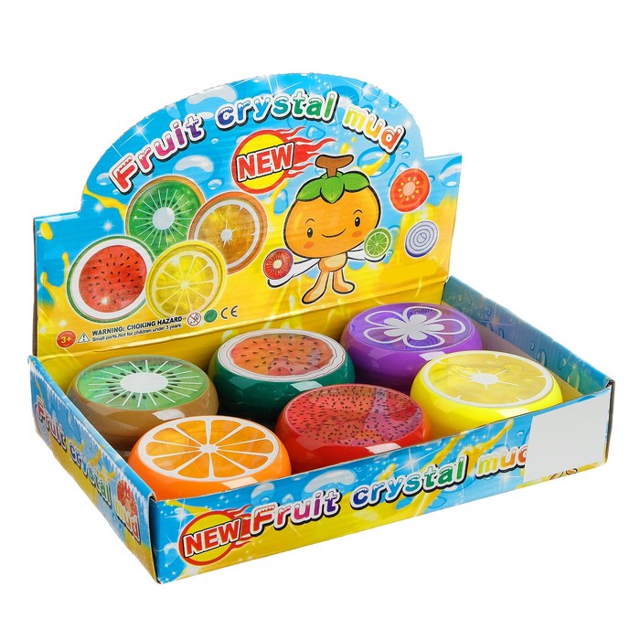 Лизун "Фрукты" твёрдый, виды МИКС