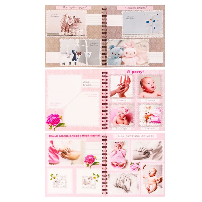 Книга малыша и чехол для бирочки из роддома "Наша малышка"