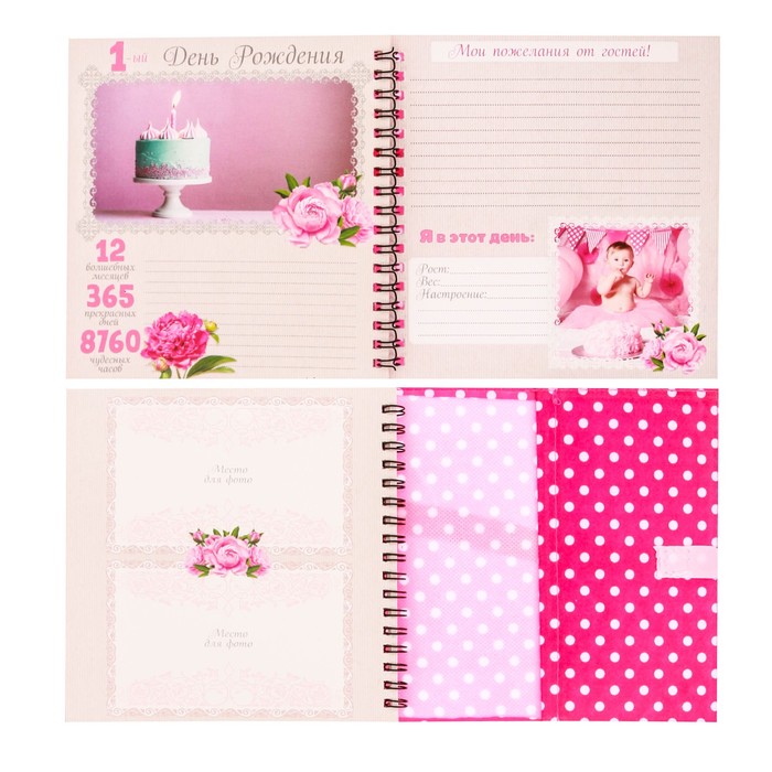 Книга малыша и чехол для бирочки из роддома "Наша малышка"